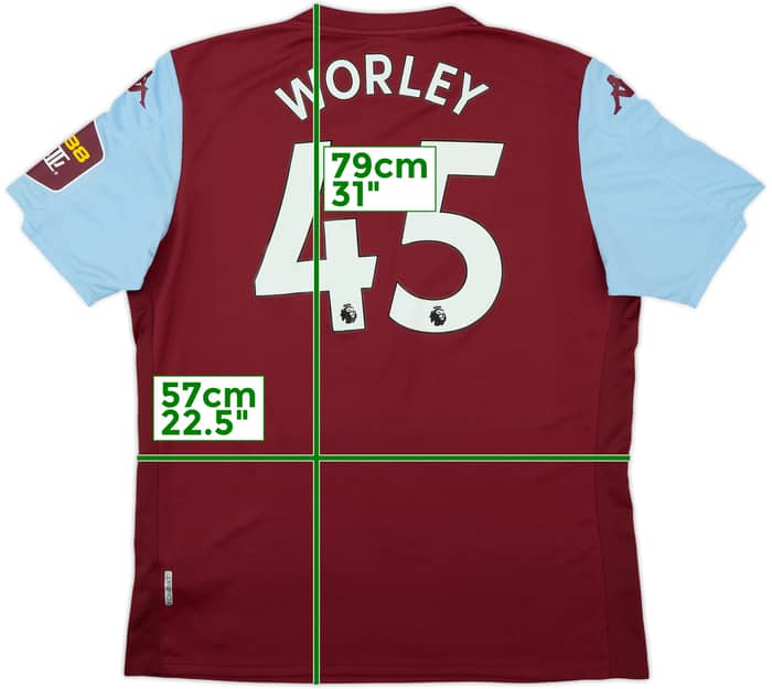Camiseta de local del Aston Villa 2019-20 Worley #45 - 9/10 - (3XL)