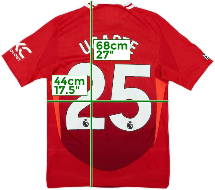 2024-25 Manchester United Authentic Home Shirt Ugarte #25 - 10/10 - (S)