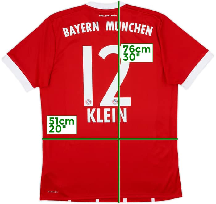 Camiseta de local del Bayern Munich 2017-18 Klein #12 - 7/10 - (M)