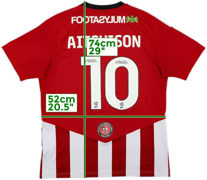 2023-25 Exeter City Home Shirt Aitchison #10 - 7/10 - (L)