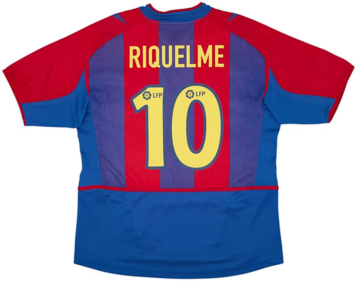 2002-03 Barcelona Home Shirt Riquelme #10 - 8/10 - (L)