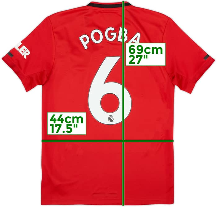 2019-20 Manchester United Home Shirt Pogba #6 - 6/10 - (S)