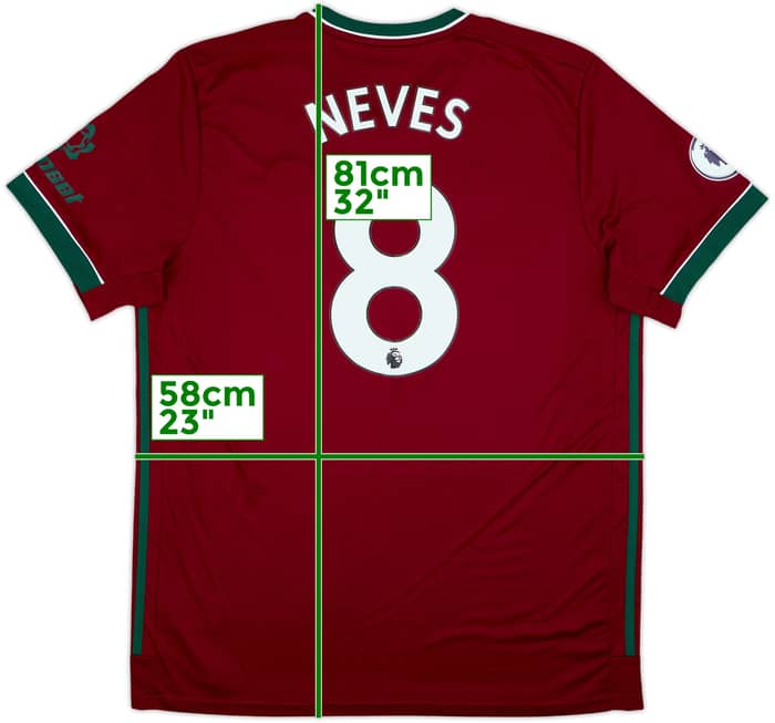 2020-21 Wolves Third Shirt Neves #8 - 8/10 - (XL)