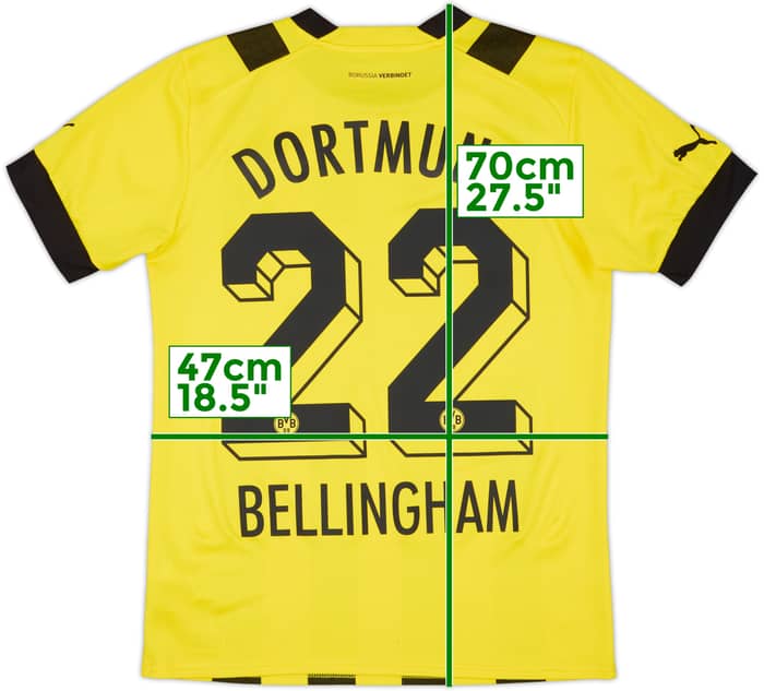 2022-23 Dortmund Home Shirt Bellingham #22 - 6/10 - (S)