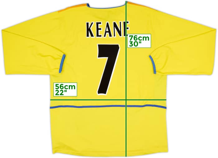 2002-03 Leeds United Away L/S Shirt Keane #7 - 8/10 - (L)