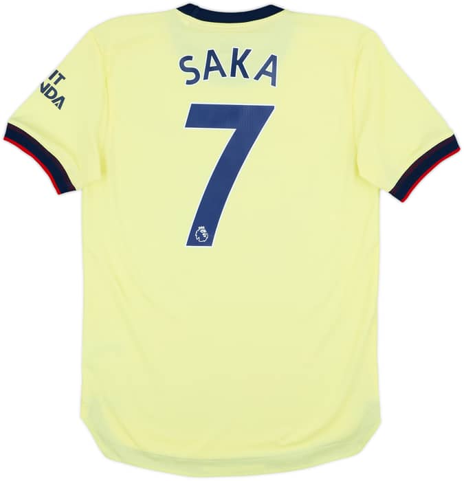 Camiseta auténtica de visitante del Arsenal 2021-22 Saka #7 - 8/10 - (S)