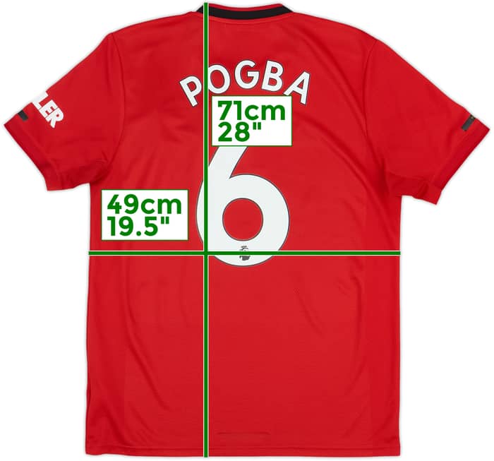 2019-20 Manchester United Home Shirt Pogba #6 - 7/10 - (M)