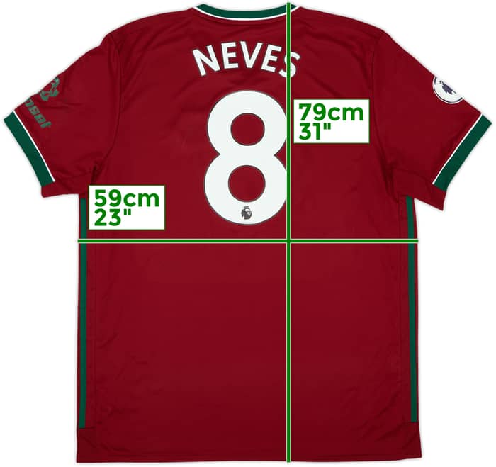 2020-21 Wolves Third Shirt Neves #8 - 9/10 - (XL)