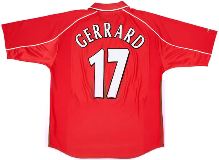 2000-02 Liverpool Home Shirt Gerrard #17 - 6/10 - (L)
