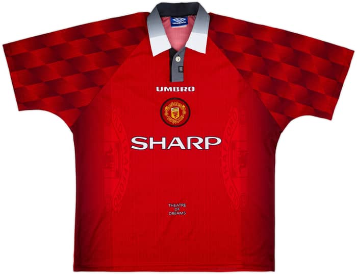 1996-98 Manchester United Home Shirt Cantona #7 - 9/10 - (XL)