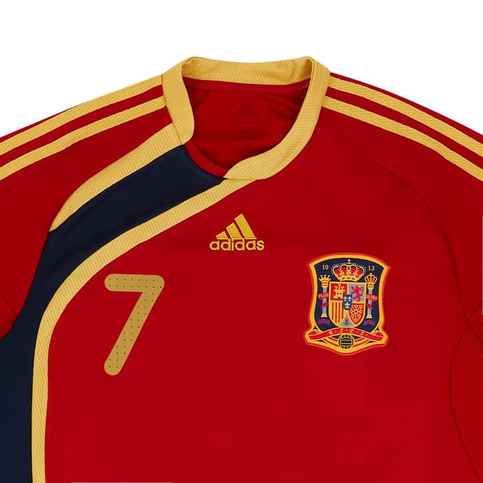 2009 Spain Home Shirt David Villa #7
