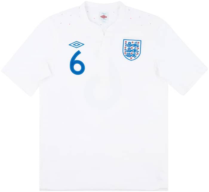 2010-11 England Player Issue Signed Home Shirt Terry #6