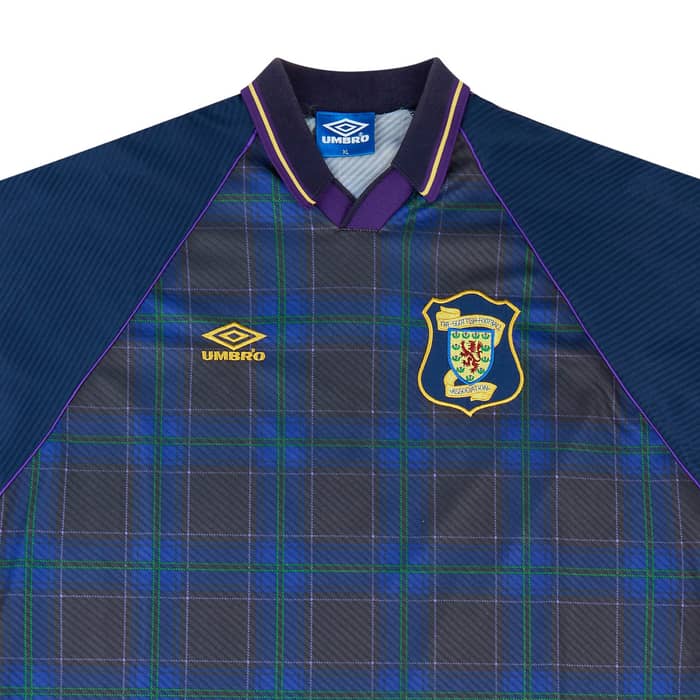 1997 Scotland U-18 Match Worn Home Shirt #7 (v England)