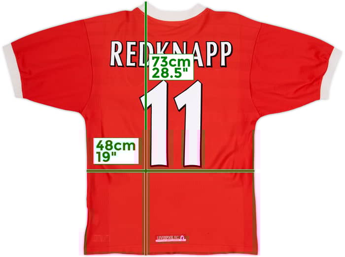 1998-00 Liverpool Home Shirt Redknapp #11 - 8/10 - (M)