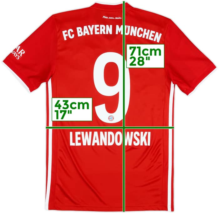 2020-21 Bayern Munich Home Shirt Lewandowski #9 - 10/10 - (XS)