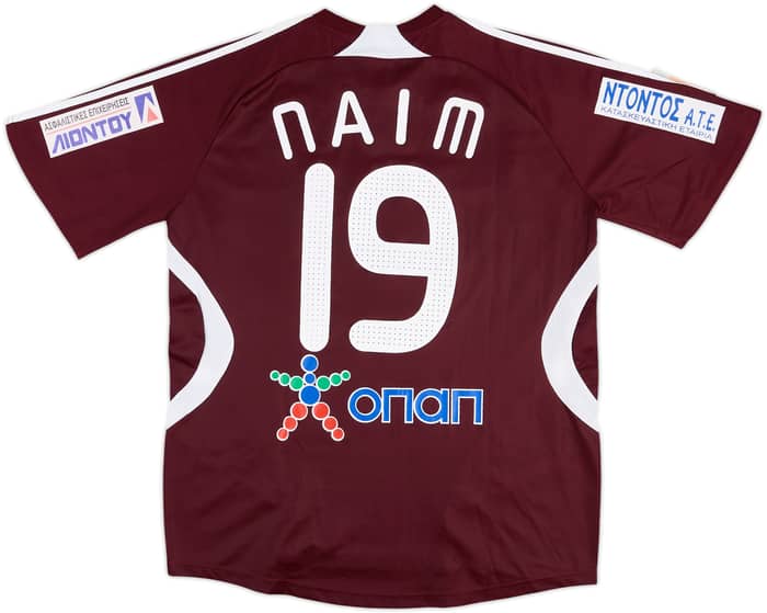 2009-10 AEL Larissa Match Issue Home Shirt Naim #19