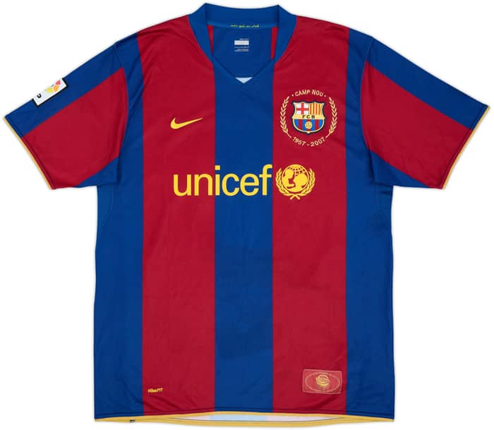2007-08 Barcelona Home Shirt Ronaldinho #10 - 10/10 - (L)