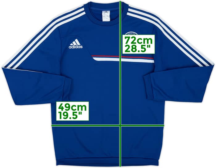 2013-14 Chelsea adidas Sweat Top - 9/10 - (S)
