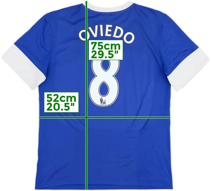 2012-13 Everton Home Shirt Oviedo #8 - 6/10 - (L)