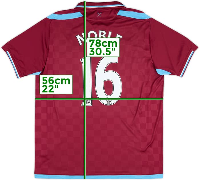 2009-10 West Ham Home Shirt Noble #16 - 6/10 - (L)