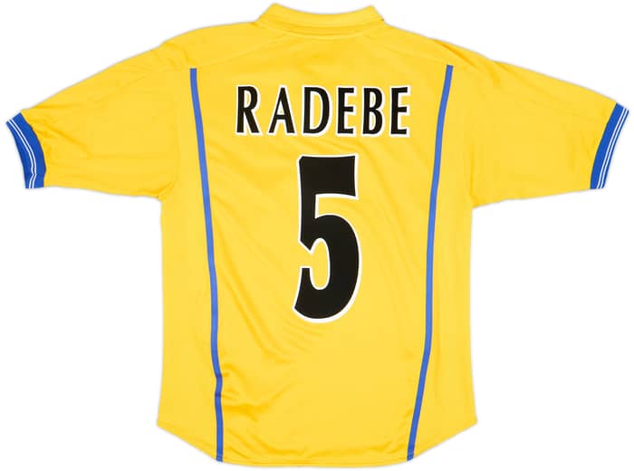 2000-02 Leeds United Away Shirt Radebe #5 - 8/10 - (XL.Boys)
