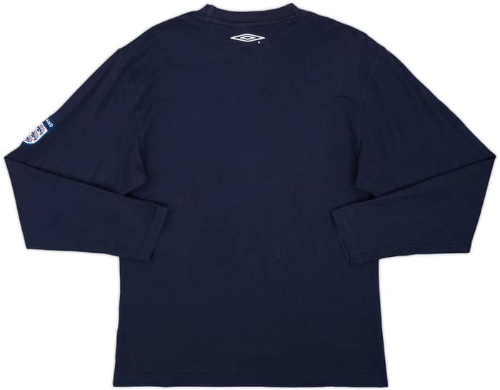 Camiseta de manga larga de algodón Umbro de Inglaterra 2004-06 - 8/10 - (M)