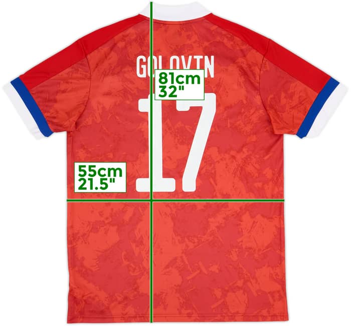 2020-22 Russia Home Shirt Golovin #17 - 8/10 - (L)