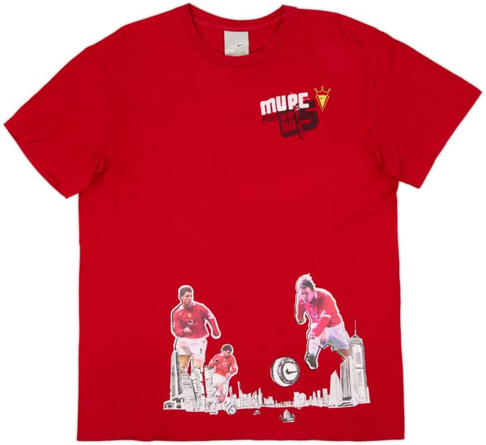 2004-05 Manchester United Nike 'World Finals Hong Kong 05' Graphic Tee - 9/10 - (XL)