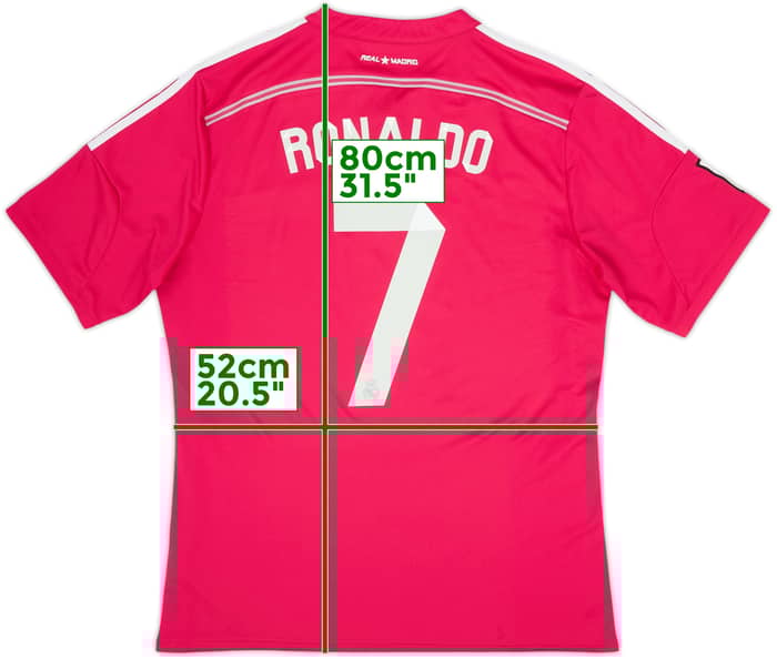 Camiseta de visitante del Real Madrid 2014-15 Ronaldo #7 - 6/10 - (XL)