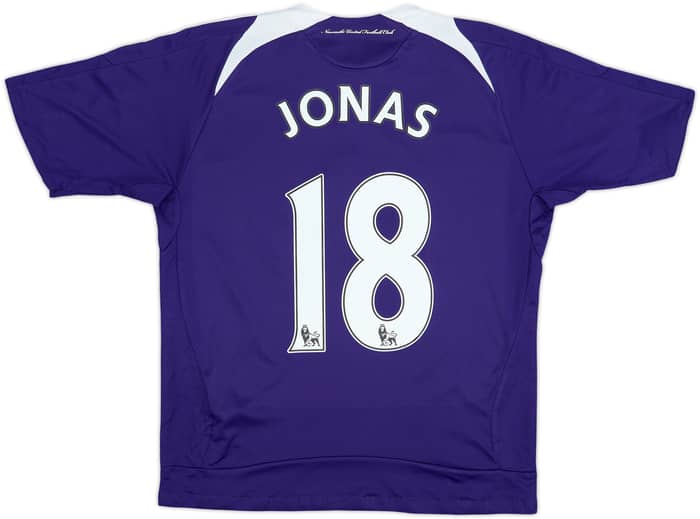 Camiseta de visitante del Newcastle 2008-09 Jonas #18 - 8/10 - (XL.Niños)