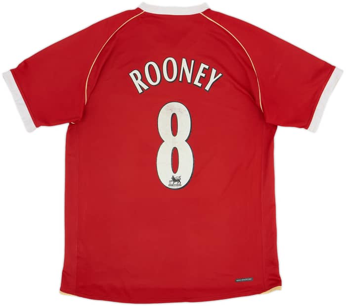 2006-07 Manchester United Home Shirt Rooney #8 - 6/10 - (L)