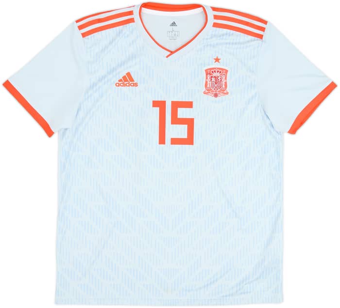 2018-19 Spain Away Shirt Ramos #15 - 10/10 - (L)
