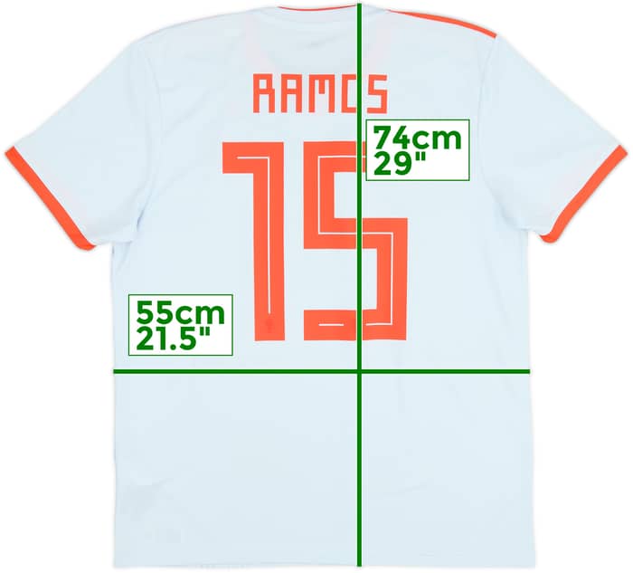 2018-19 Spain Away Shirt Ramos #15 - 10/10 - (L)