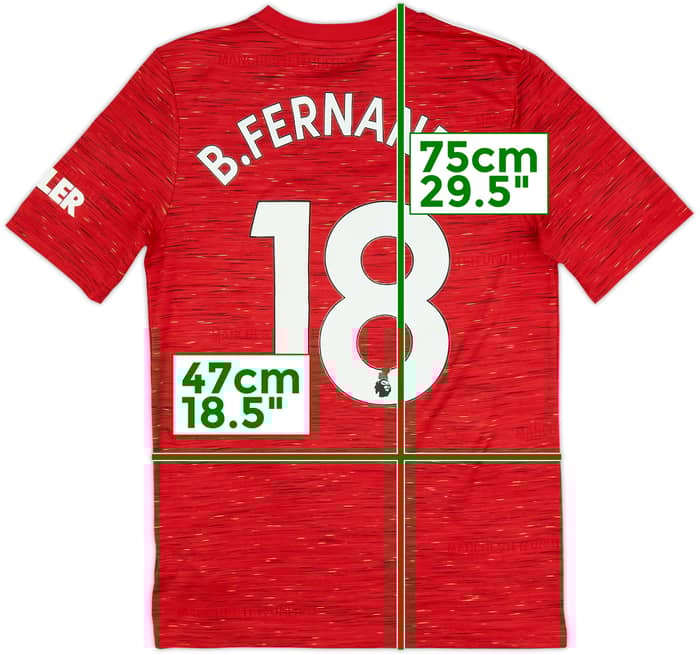 2020-21 Manchester United Home Shirt B.Fernandes #18 - 5/10 - (XL.Boys)