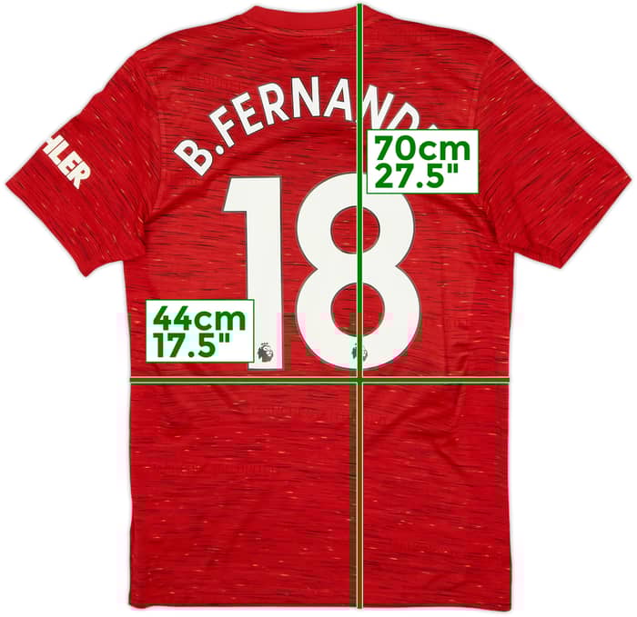 2020-21 Manchester United Home Shirt B.Fernandes #18 - 6/10 - (S)