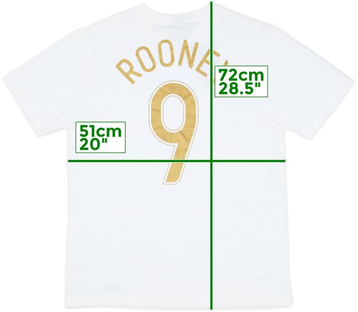 2006-07 England Umbro Wayne Rooney Cotton Tee #9 (L)