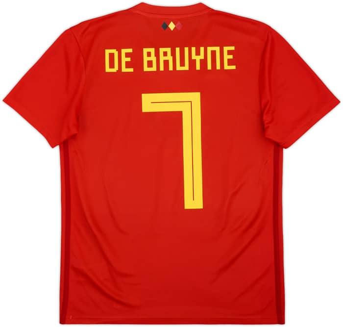 2018-19 Belgium Home Shirt De Bruyne #7 - 8/10 - (S)