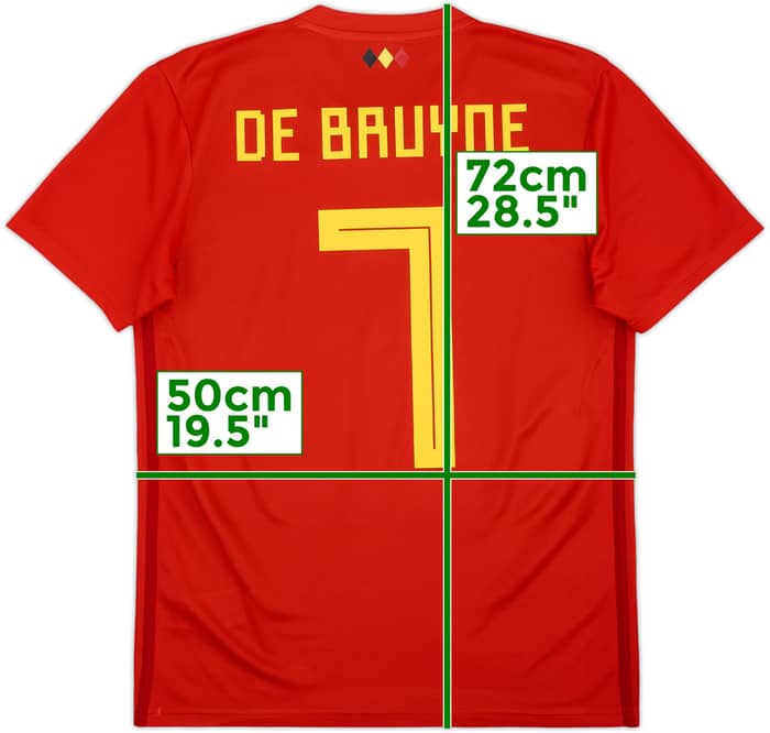 2018-19 Belgium Home Shirt De Bruyne #7 - 8/10 - (S)