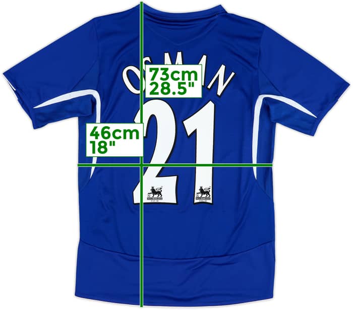 2005-06 Everton Home Shirt Osman #21 - 8/10 - (S)