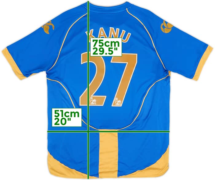 2008-09 Portsmouth Home Shirt Kanu #27 - 6/10 - (L)