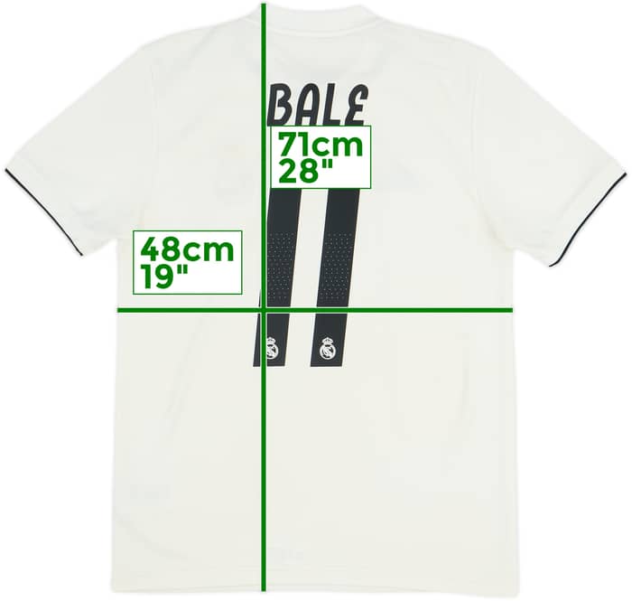2018-19 Real Madrid Home Shirt Bale #11 - 6/10 - (S)