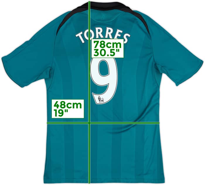 Camiseta de la tercera equipación del Liverpool 2008-09 Torres #9 - 6/10 - (M)