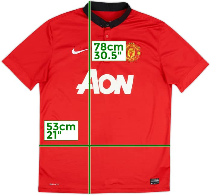 2013-14 Manchester United Home Shirt - 5/10 - (L)