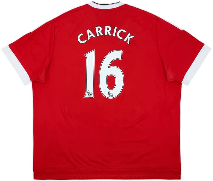 2015-16 Manchester United Home Shirt Carrick #16 - 6/10 - (3XL)