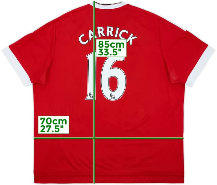 2015-16 Manchester United Home Shirt Carrick #16 - 6/10 - (3XL)