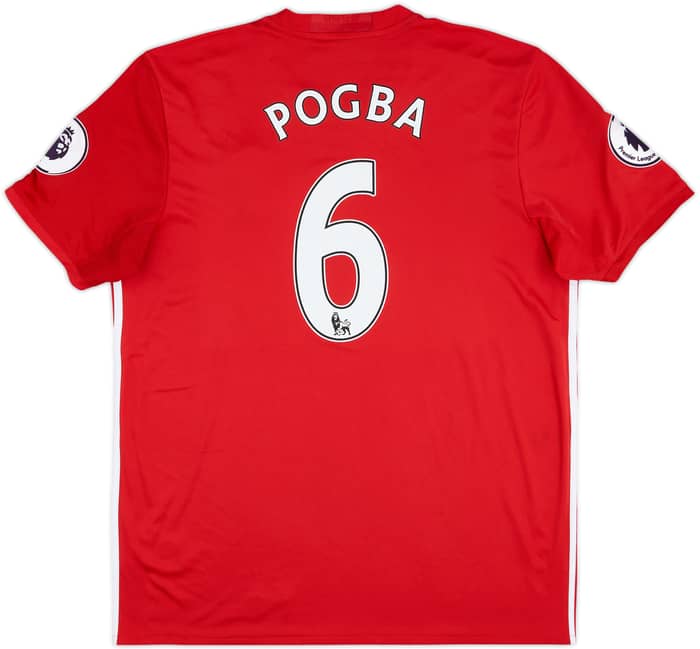 2016-17 Manchester United Home Shirt Pogba #6 - 8/10 - (XL)