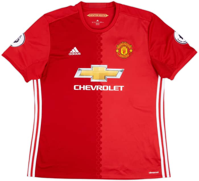 2016-17 Manchester United Home Shirt Pogba #6 - 8/10 - (XL)