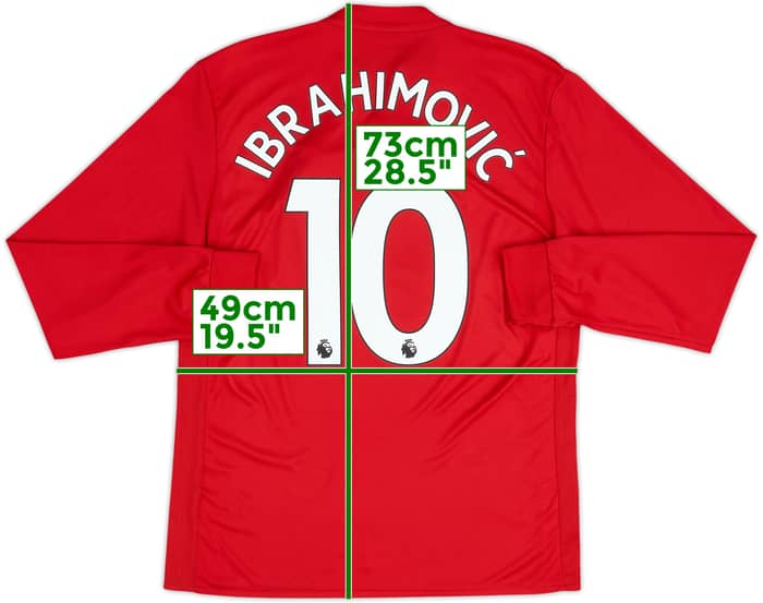 2017-18 Manchester United Home Shirt Ibrahimovic #10 - 6/10 - (M)