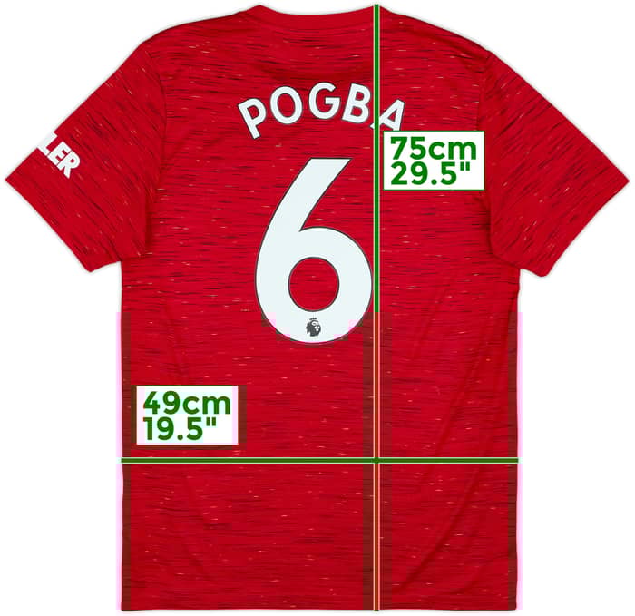 2020-21 Manchester United Home Shirt Pogba #6 - 7/10 - (M)