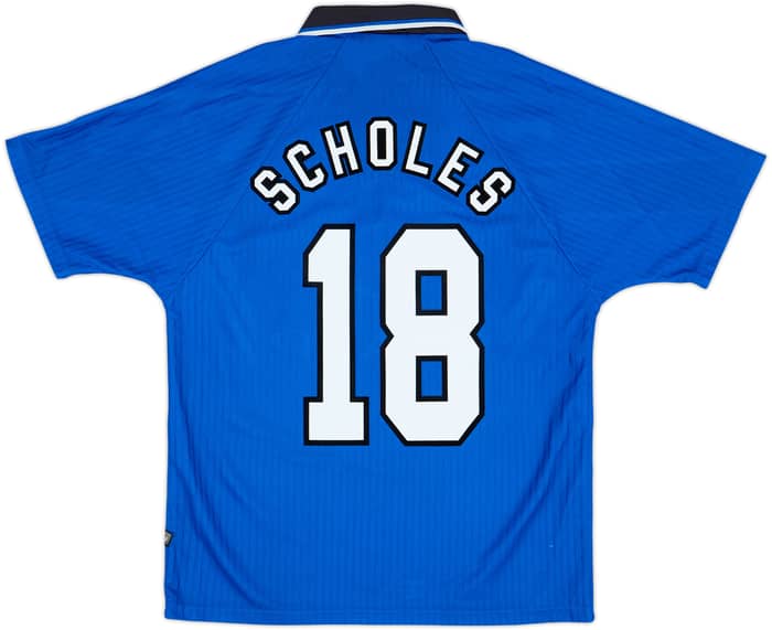 1996-98 Manchester United Third Shirt Scholes #18 - 8/10 - (M)